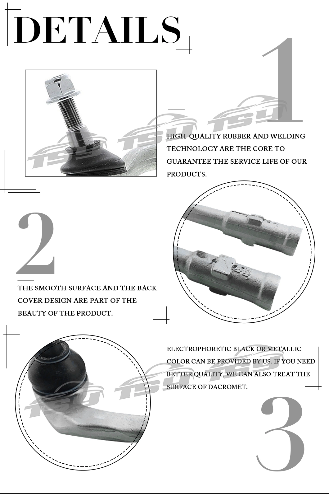 Factory Price Steering Parts OE 4G0423812A Tie Rod End for Audi